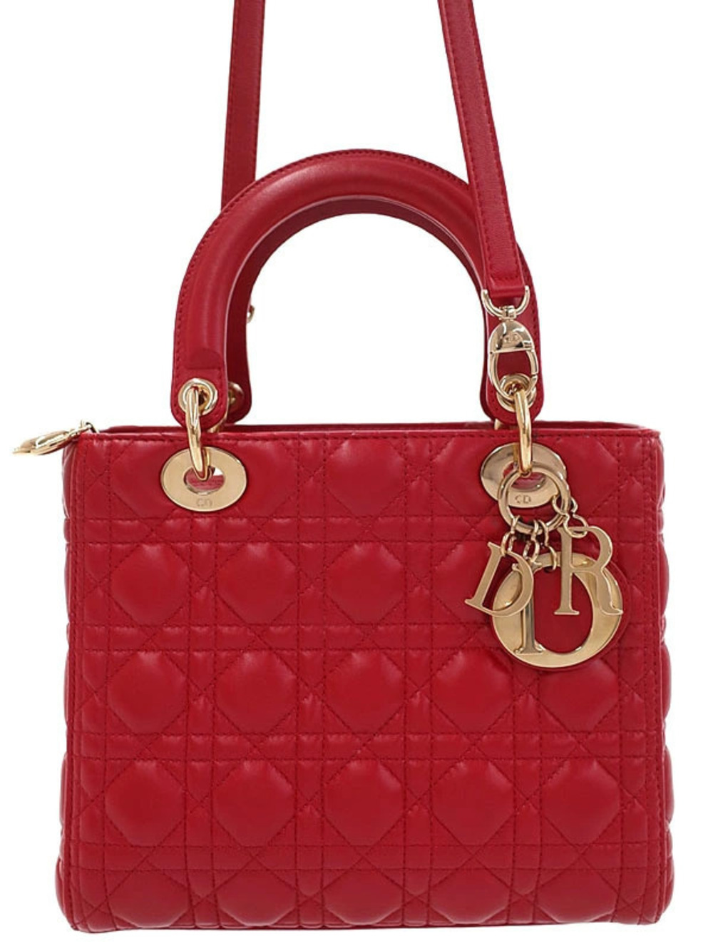 Christian Dior Cannage Quilted Lady Dior 2way bag